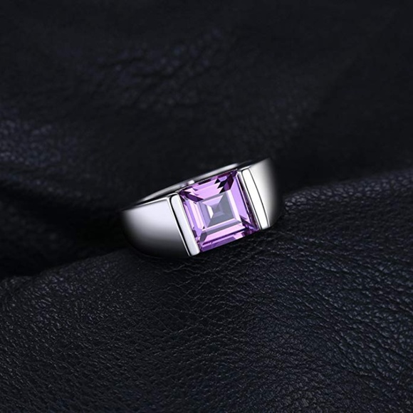 💜 Men's 3.3ct Alexandrite Ring - 925 Sterling Silver - Picture 2 of 6